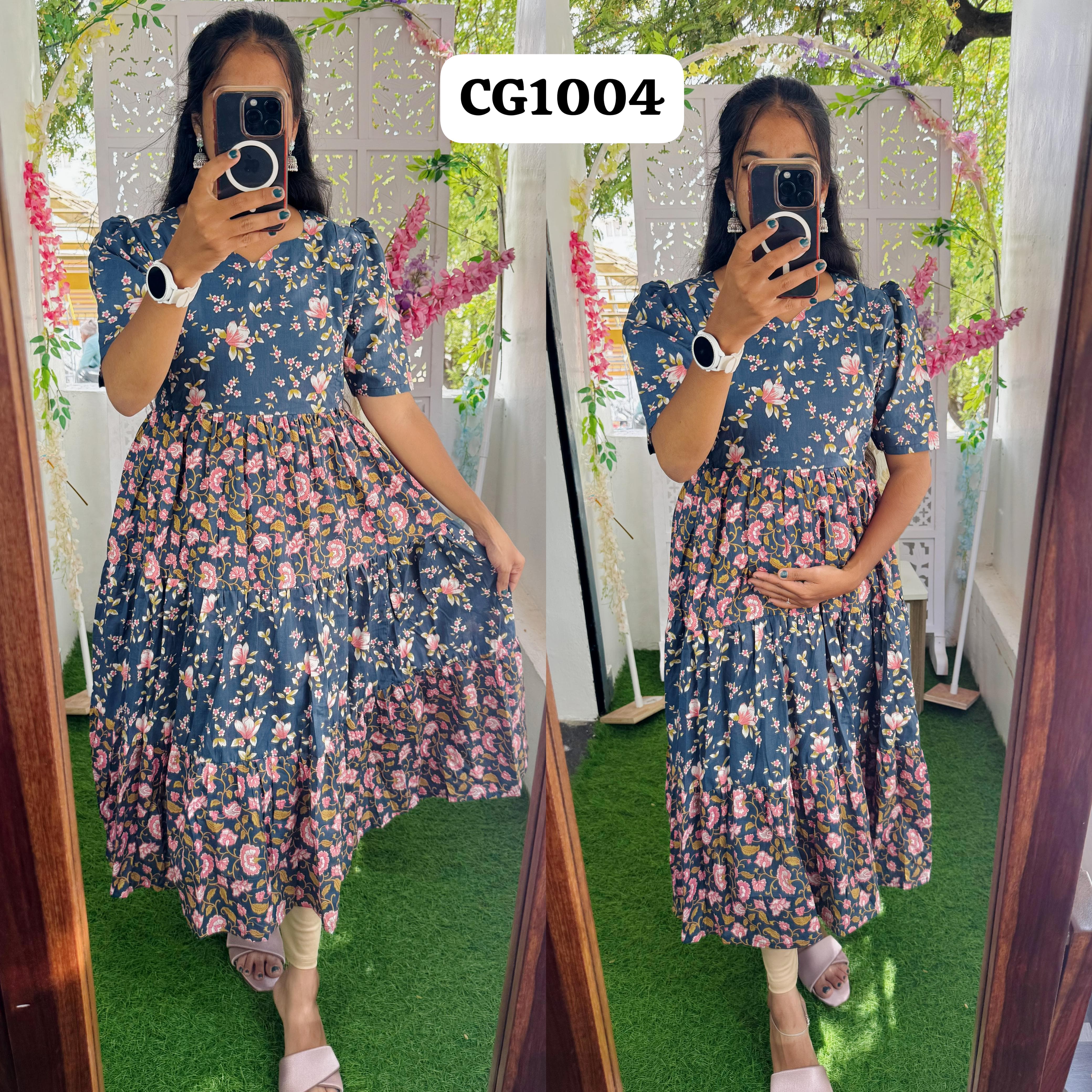 New Feeding/Maternity Pure cotton Maxi with lining