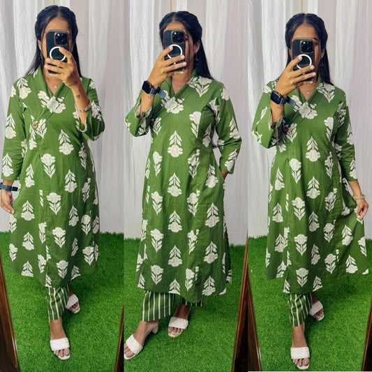 Feeding/Non Feeding Coords- Pure Cotton Kurti and Pant (Without Lining)