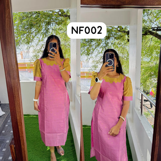 Buy 1 Get 1 Free Raw Silk Kurti with cotton Lining (Non Feeding) FC0341