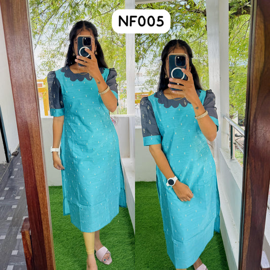 Raw Silk Kurti with cotton Lining (Non Feeding)005