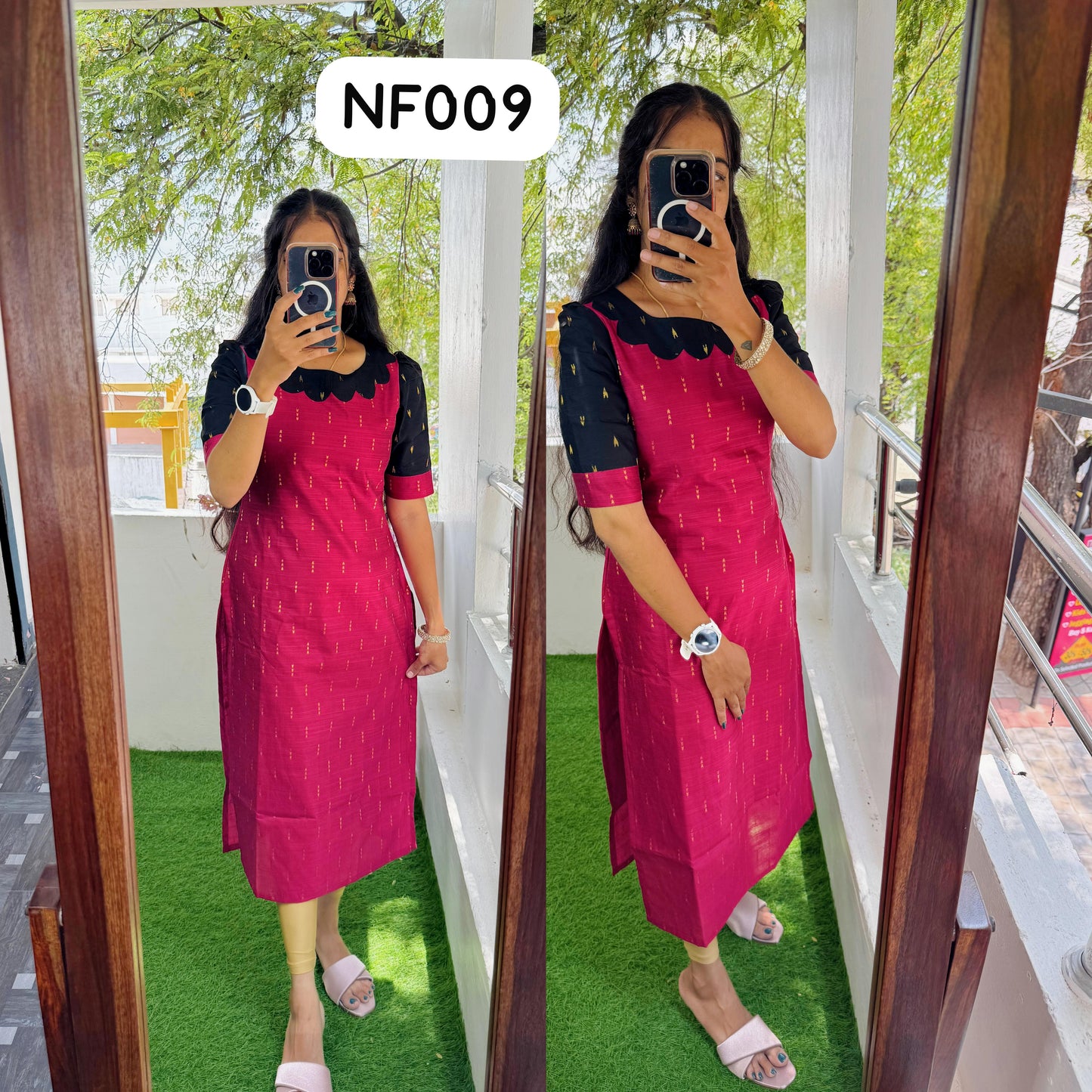 Raw Silk Kurti with cotton Lining (Non Feeding) FC0334
