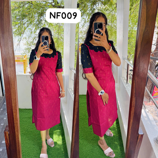 Raw Silk Kurti with cotton Lining (Non Feeding)009