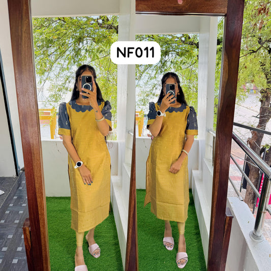 Raw Silk Kurti with cotton Lining (Non Feeding) 010