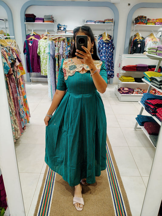 Premium Raw Silk Maxi| With Lining | Size M-3XL | Feeding only