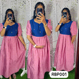 Premium Ethnic Silk Butta Maxi-Feeding/Maternity(With Lining)