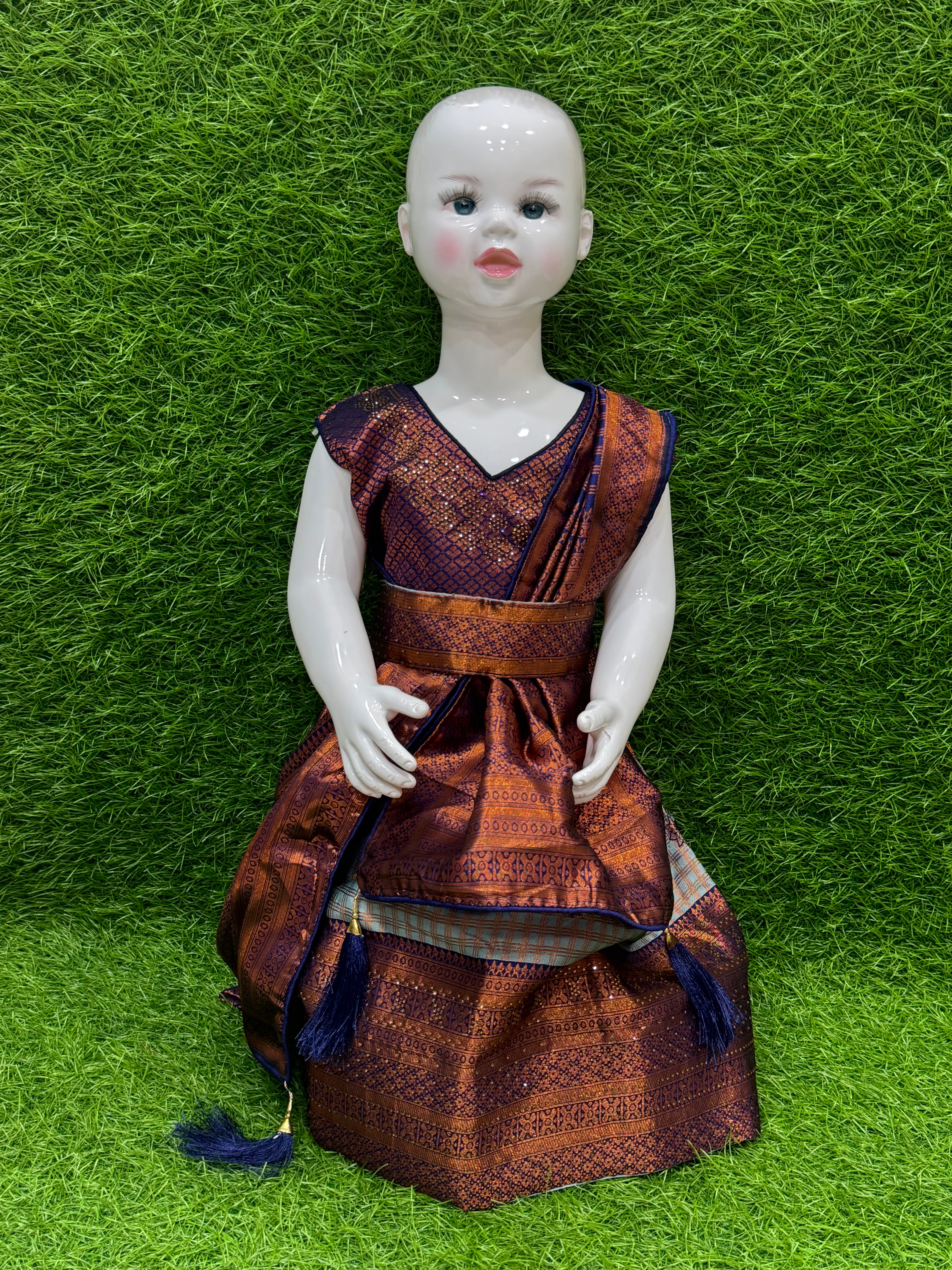 Rama Violet Lehanga Pattu Set