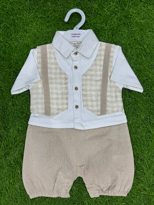 Off White Color Romper Type Set
