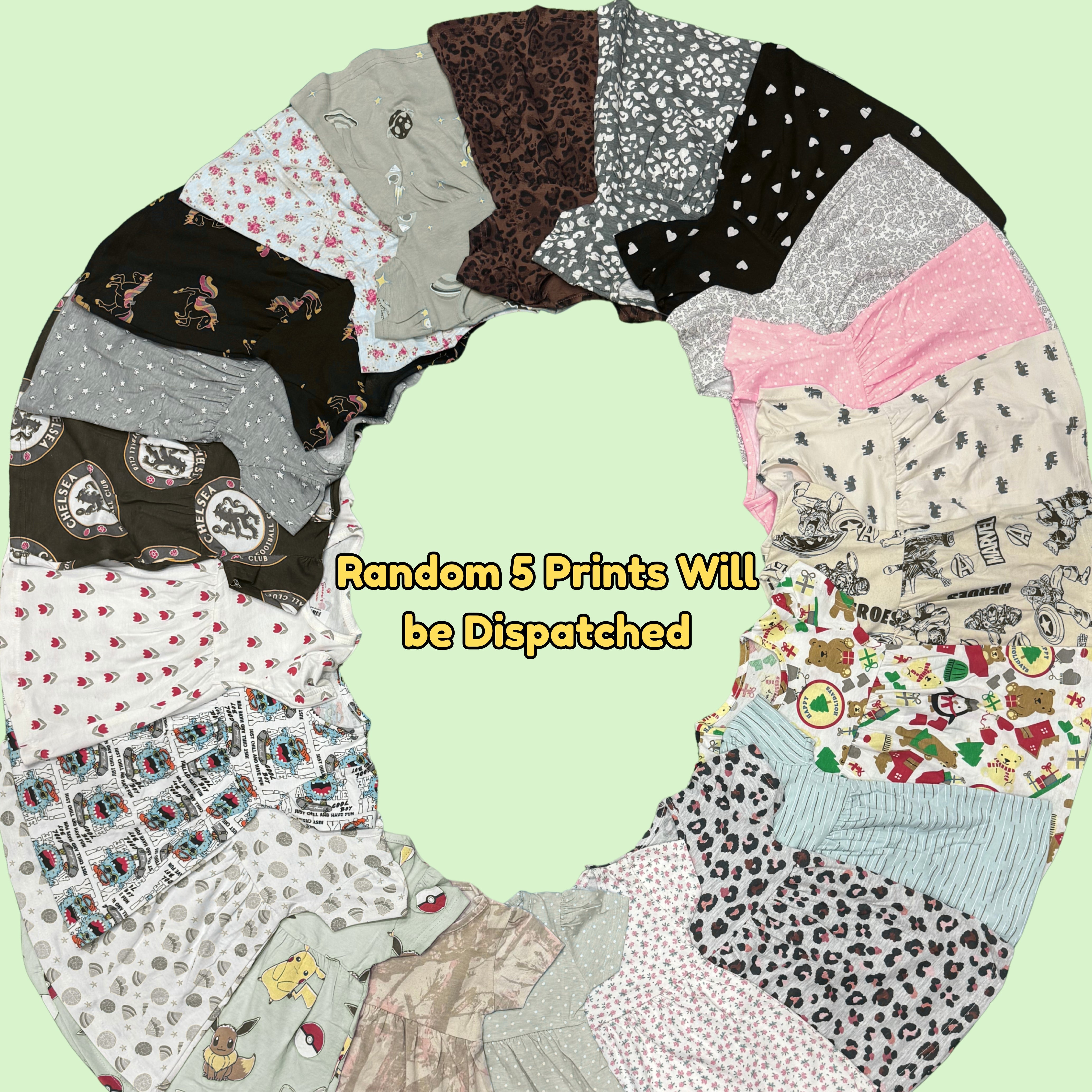 Pack of 5 @ 499 free ship. Adorable Baby frocks ❤️ Random 5 prints
