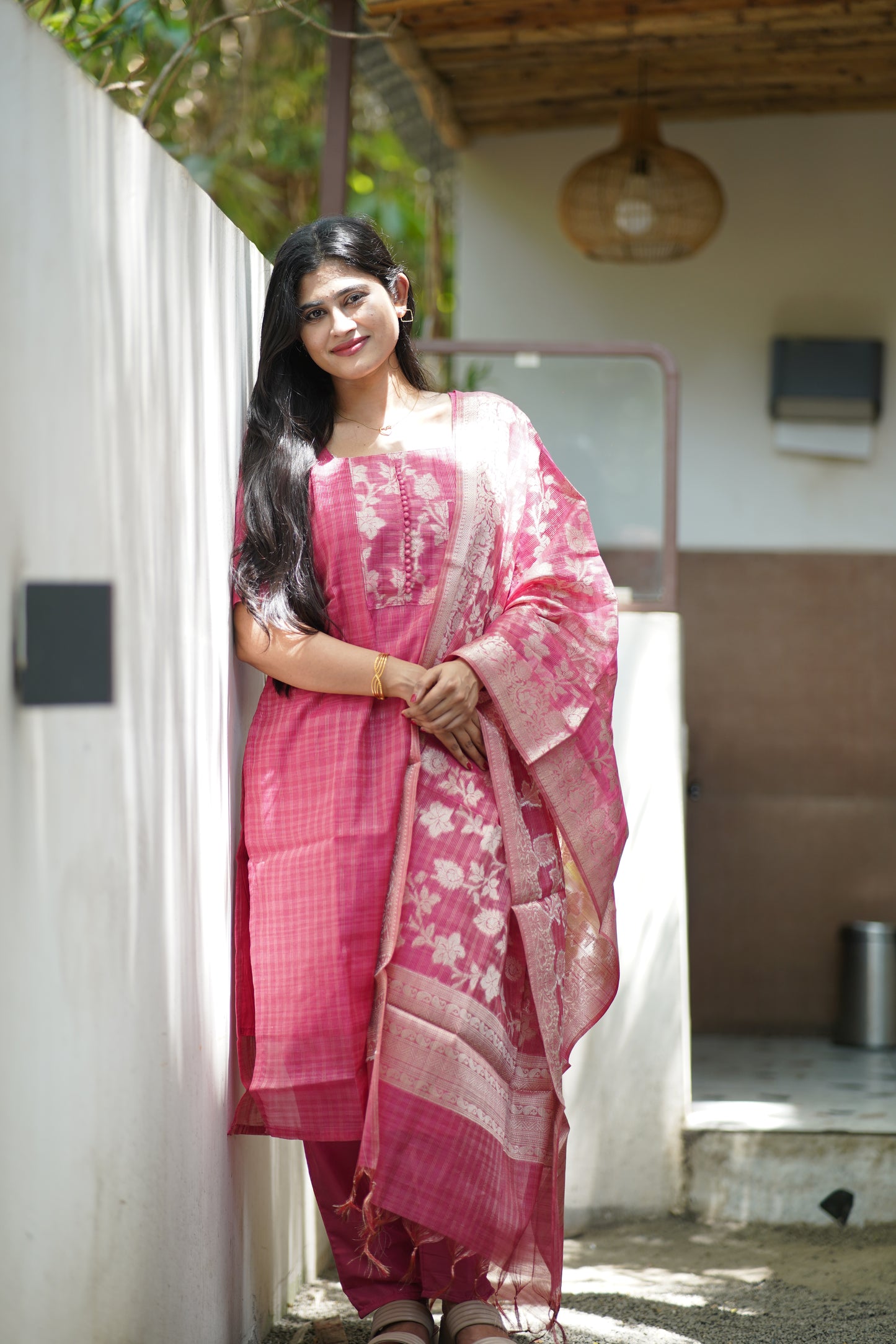 Premium Banarasi Salwar Set-(Top,Bottom,Duppatta)-Non Feeding Only