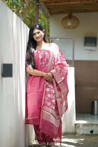 Premium Banarasi Salwar Set-(Top,Bottom,Duppatta)-Non Feeding Only