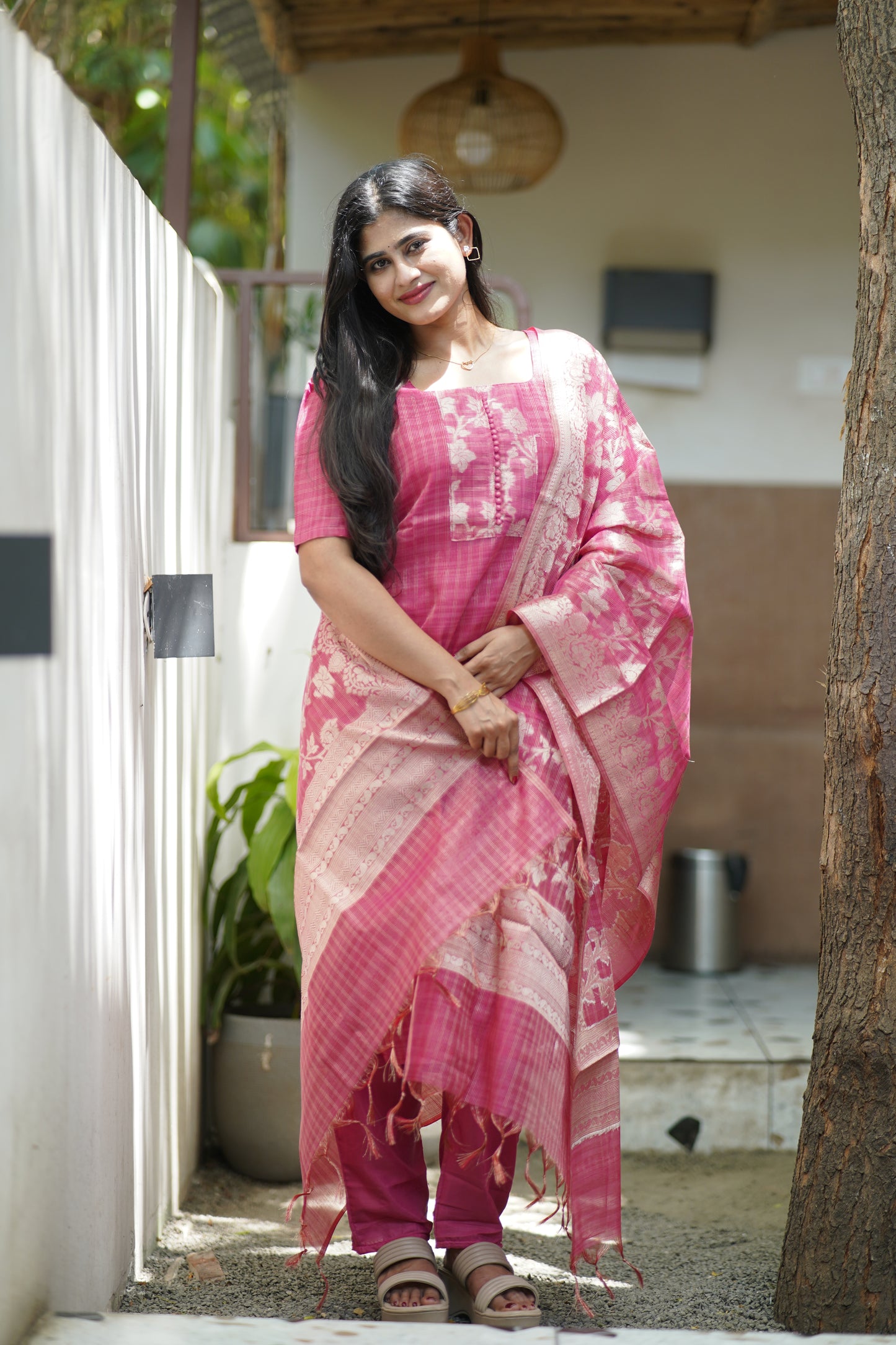 Premium Banarasi Salwar Set-(Top,Bottom,Duppatta)-Non Feeding Only