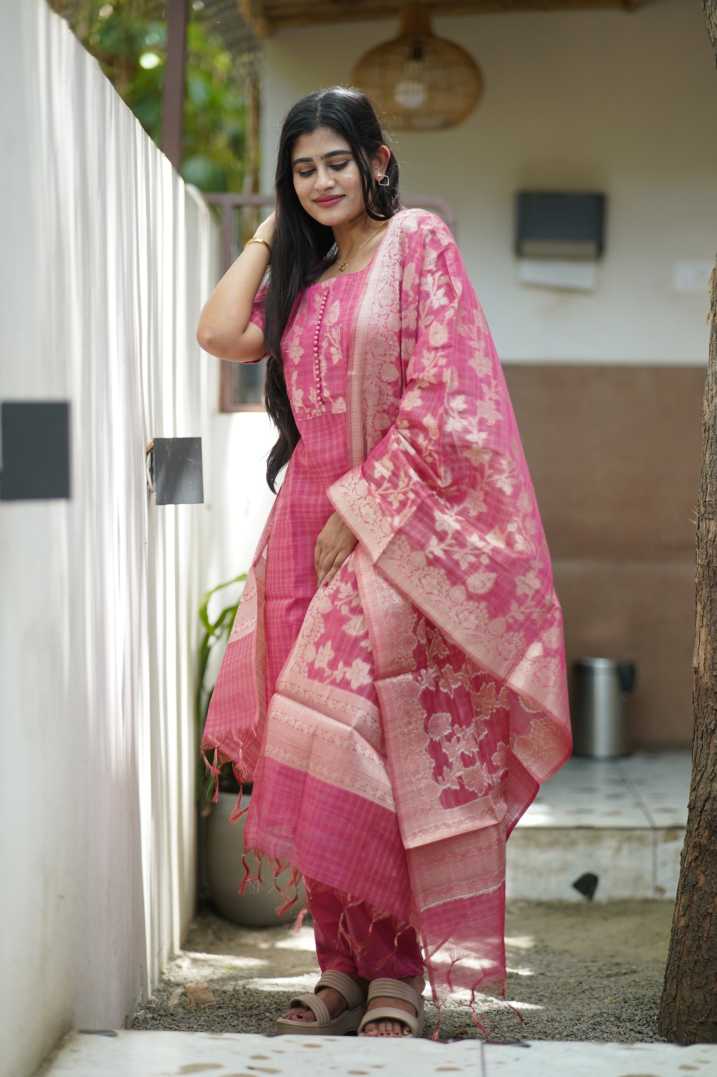 Premium Banarasi Salwar Set-(Top,Bottom,Duppatta)-Non Feeding Only