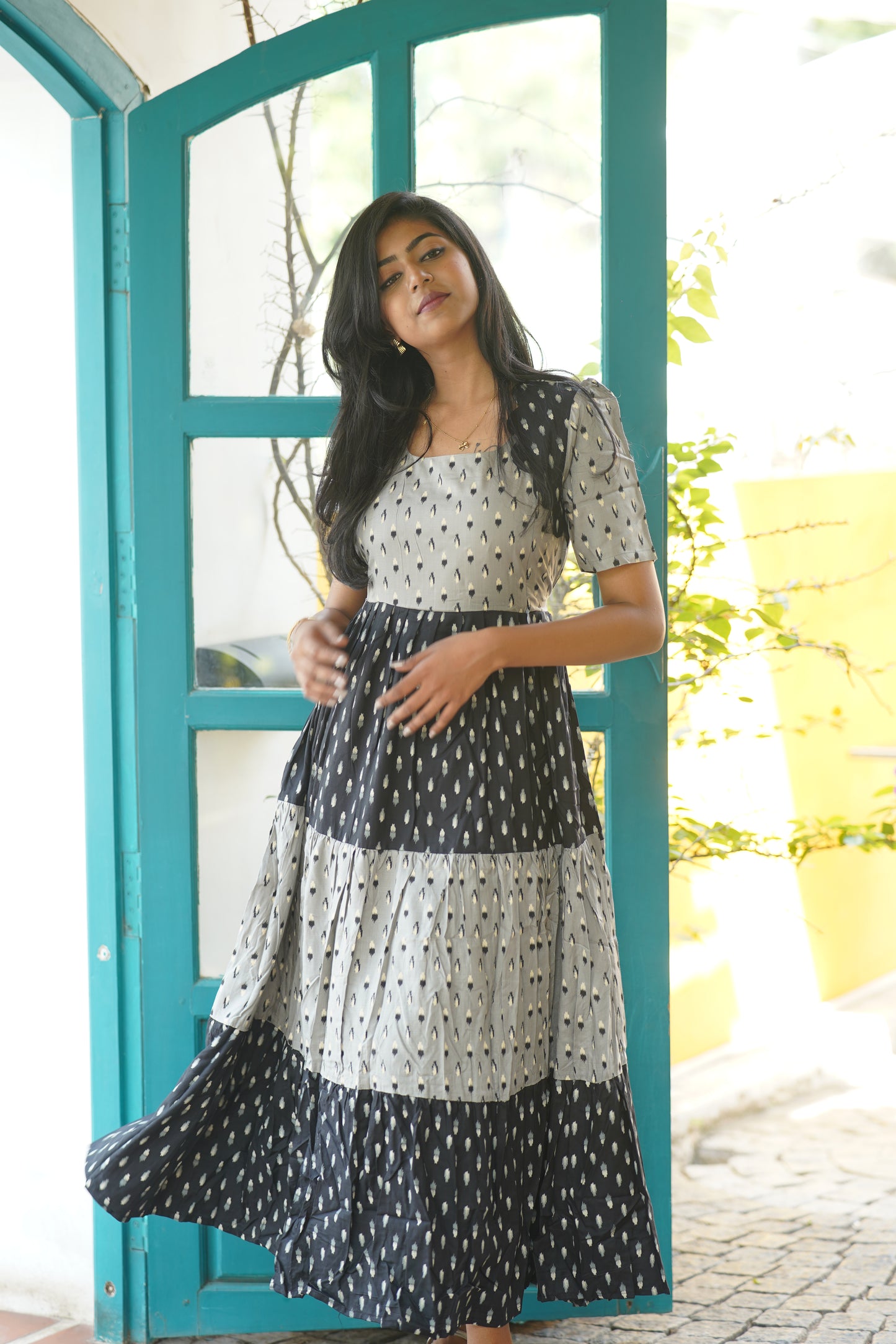 Premium Cotton Blend Flex Fabric  Maxi with Cotton lining (Feeding)