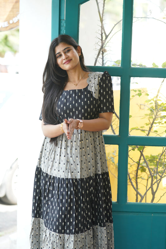 Premium Cotton Blend Flex Fabric  Maxi with Cotton lining (Feeding)