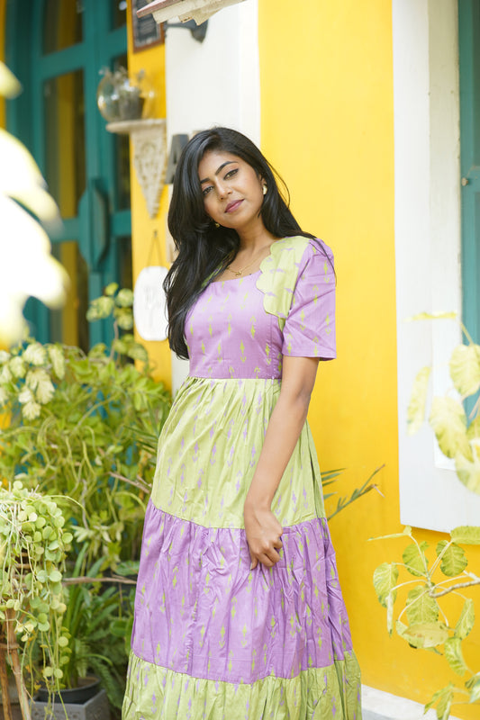 Premium Cotton Blend Flex Fabric  Maxi with Cotton lining (Feeding)
