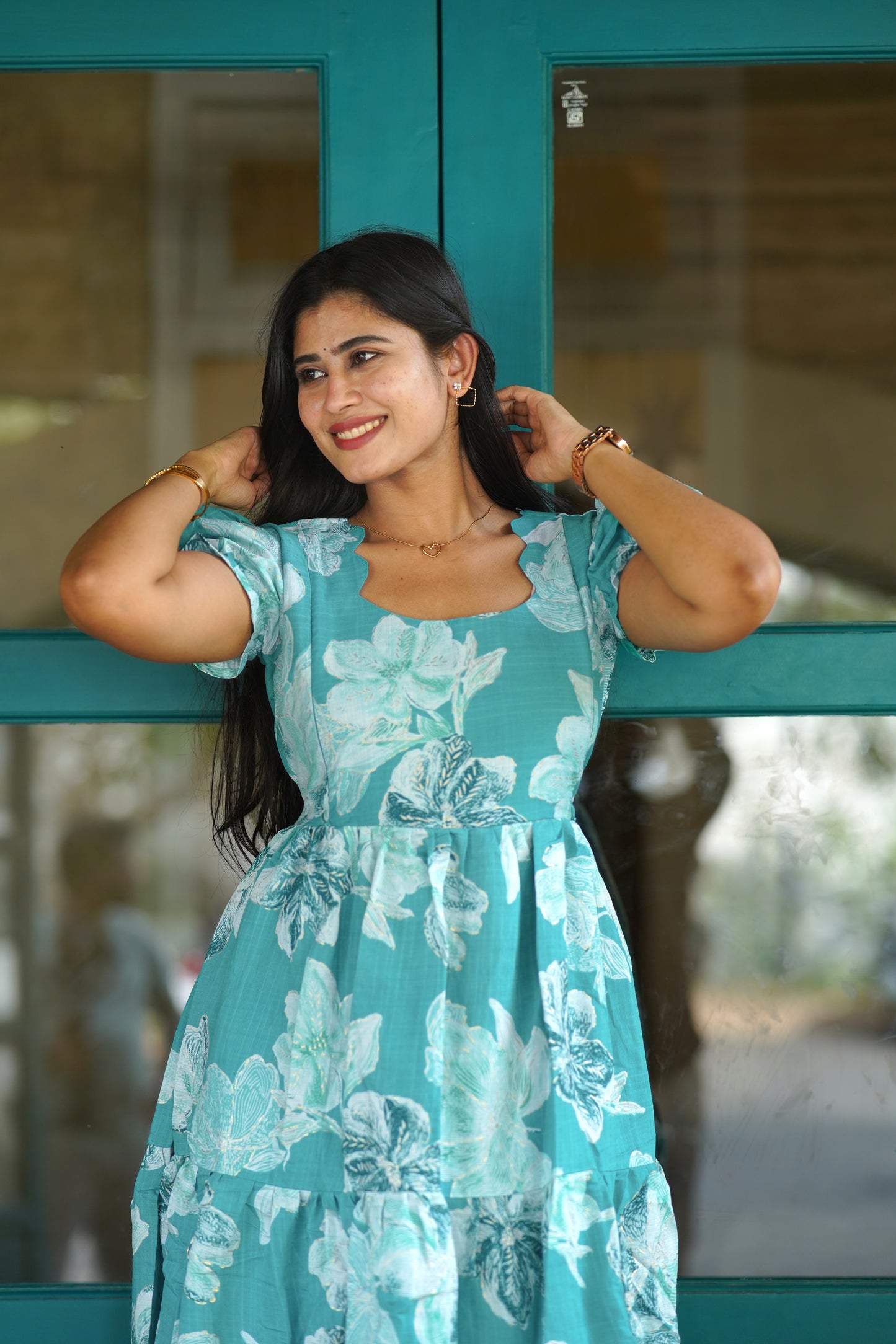 Premium Vatican Cotton 3-Tier Maxi Dress | Size M-3XL