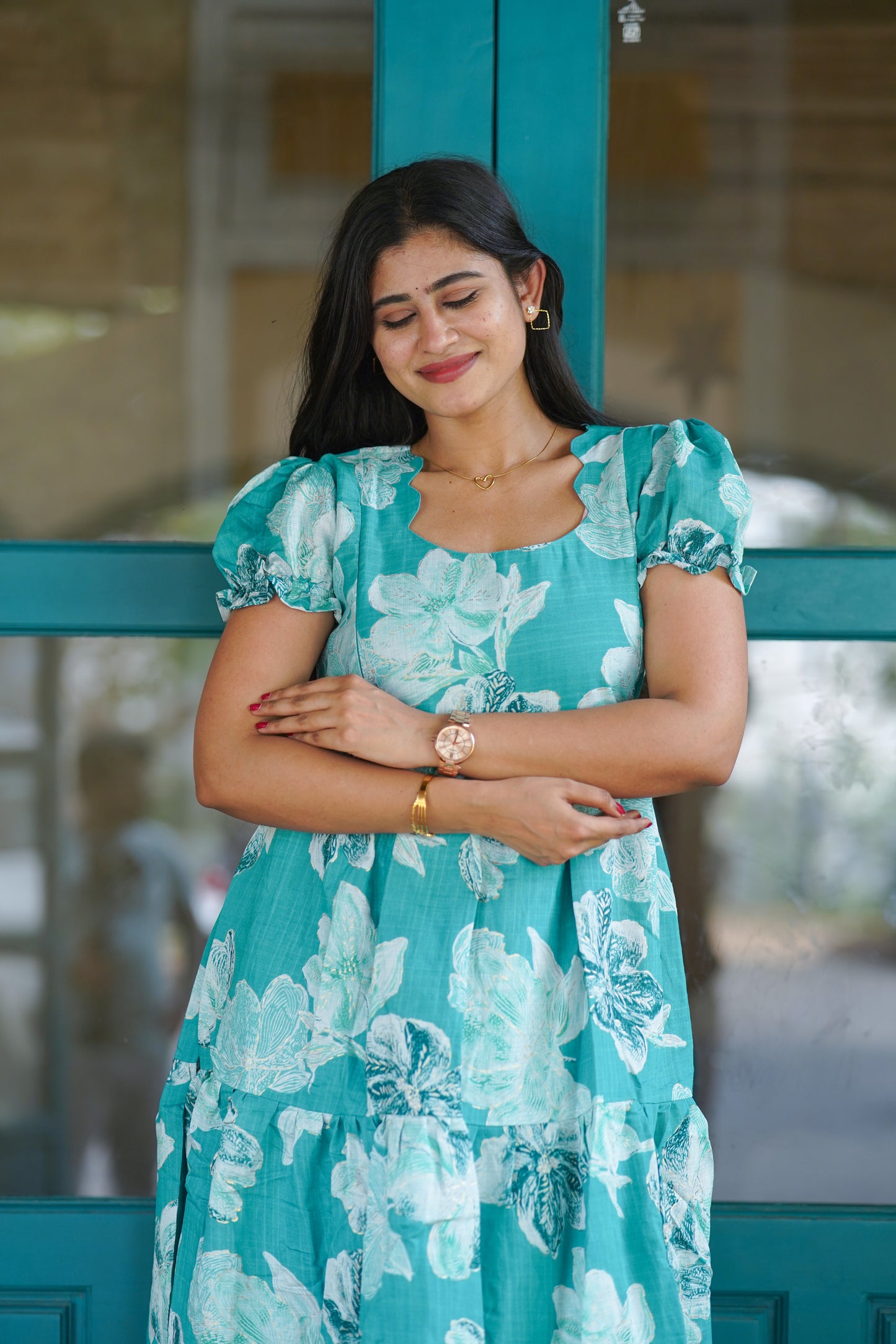 Premium Vatican Cotton 3-Tier Maxi Dress | Size M-3XL