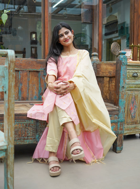 Premium Raw Silk Salwar Set-(Top,Bottom,Duppatta)-Non Feeding Only FC0352