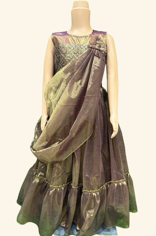 Saree Type Full Gown - 01