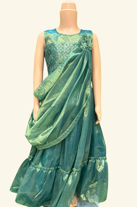Saree Type Full Gown - 01