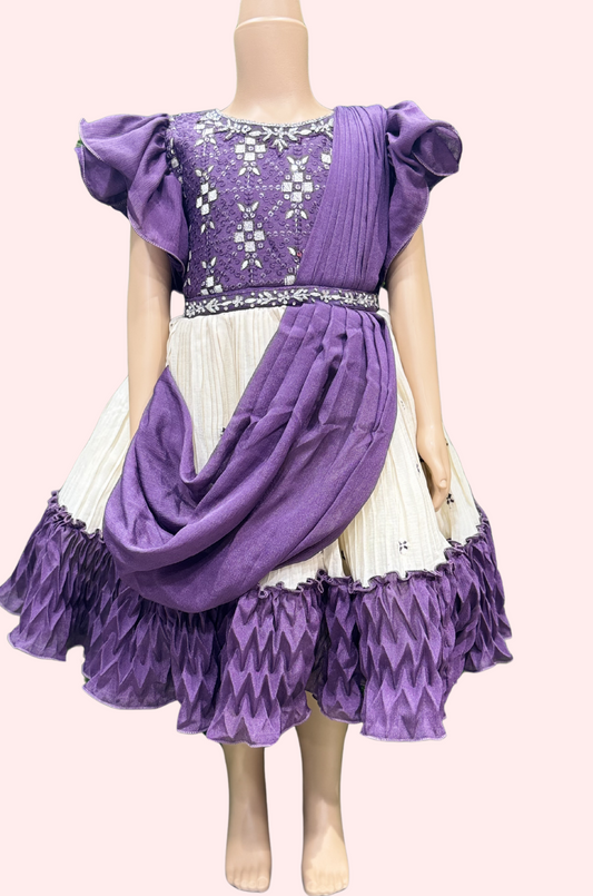 Kids Half Saree Type Short Frock 04
