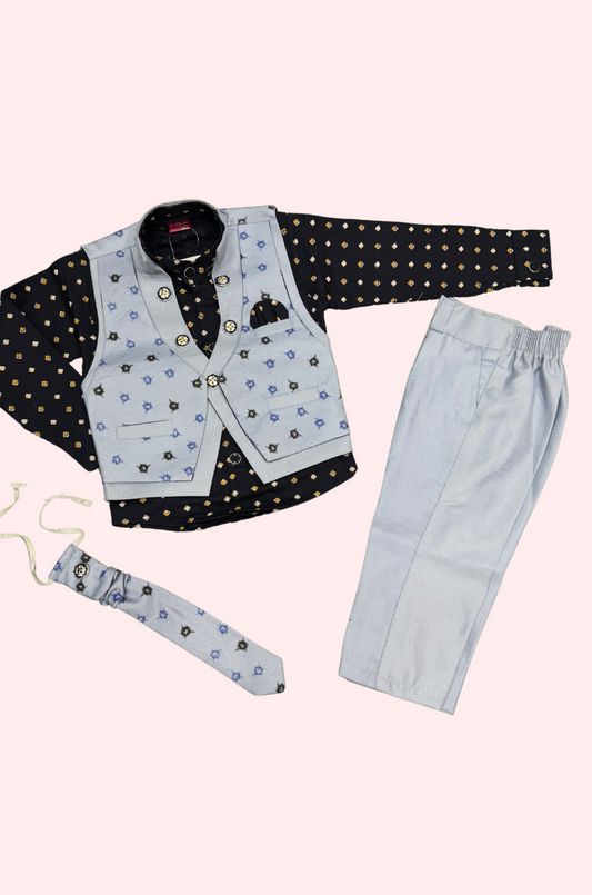 Blue Color Floral Printed