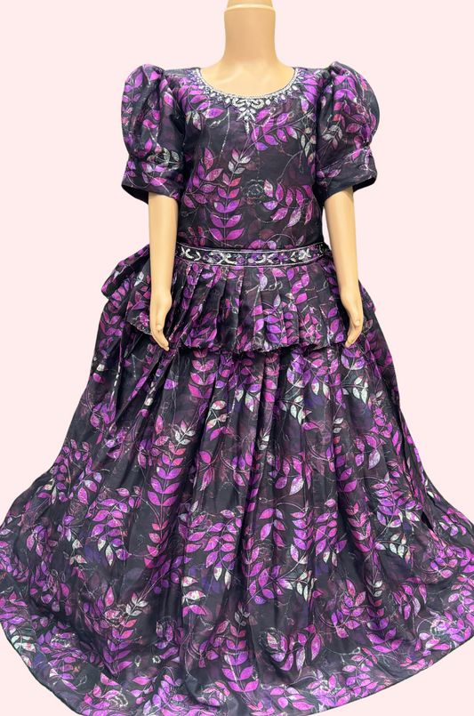 Purple petal gown