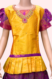 Pattu Pavadai Yellow Top and Pink Bottom