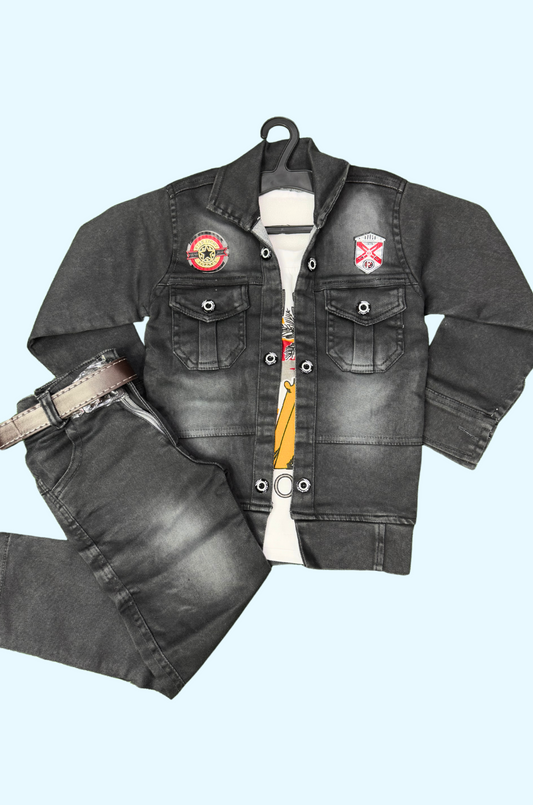 Denim Overcoat Set