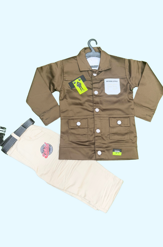 Denim Overcoat Set