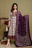 Rayon  Anarkali Gown with Duppatta