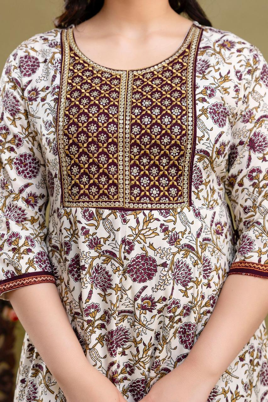 Rayon  Anarkali Gown with Duppatta