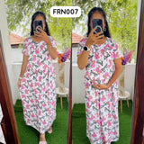 FRN007 Frill Zipless maternity/feeding Loungewear Maxi Pull up Model Buy 3@1200 free ship