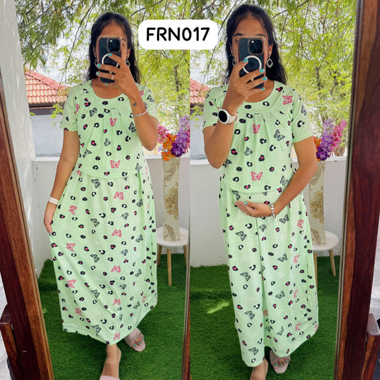 FRN017 Frill Zipless maternity/feeding Loungewear Maxi Pull up Model Buy 3@1200 free ship