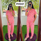 Trendy Spun Cotton Printed Fabric Coords Lounge Sets (Non feeding)