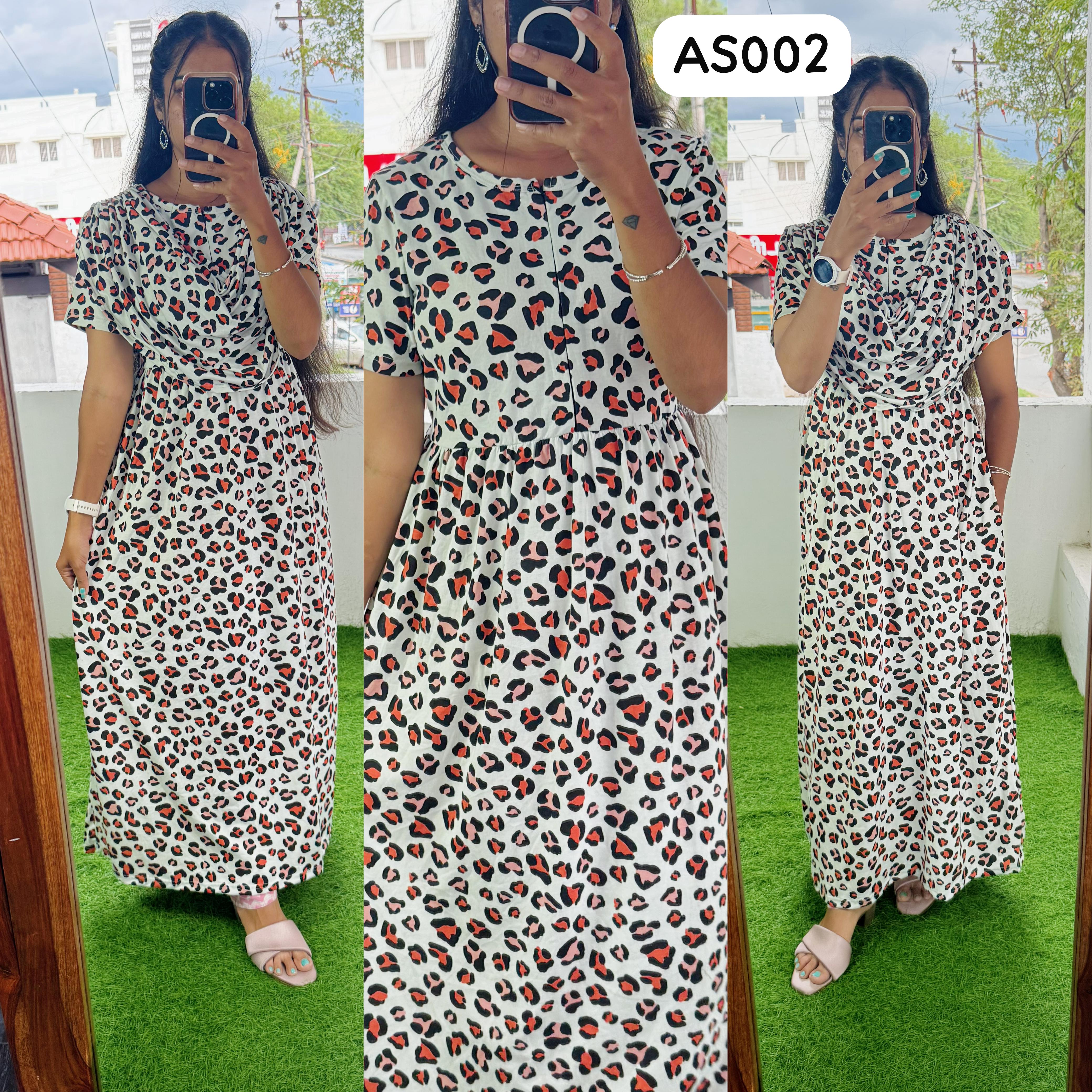 AS002- 2 in 1 Maxi with Detachable Duppatta and Centre Zip