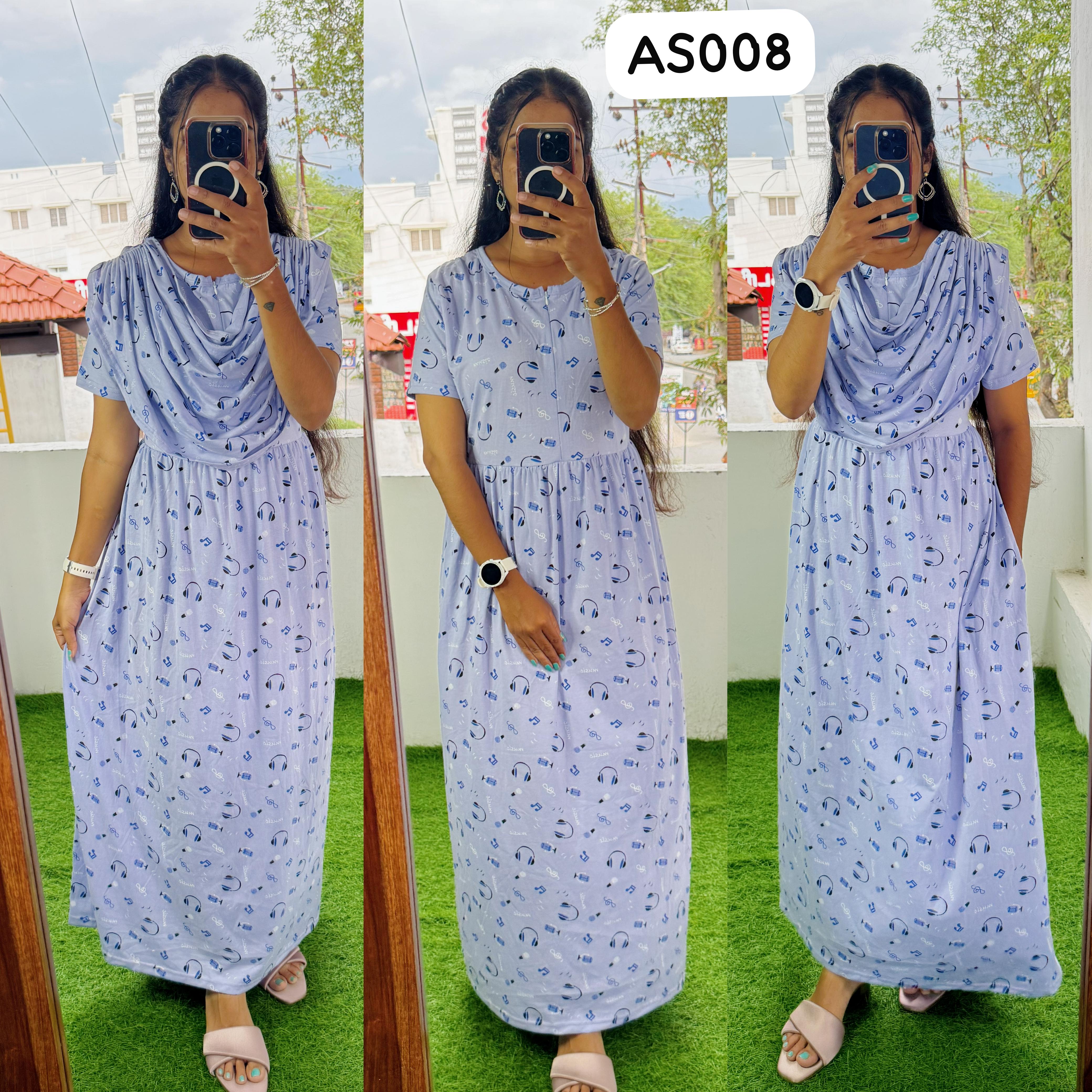 AS008- 2 in 1 Maxi with Detachable Duppatta and Centre Zip