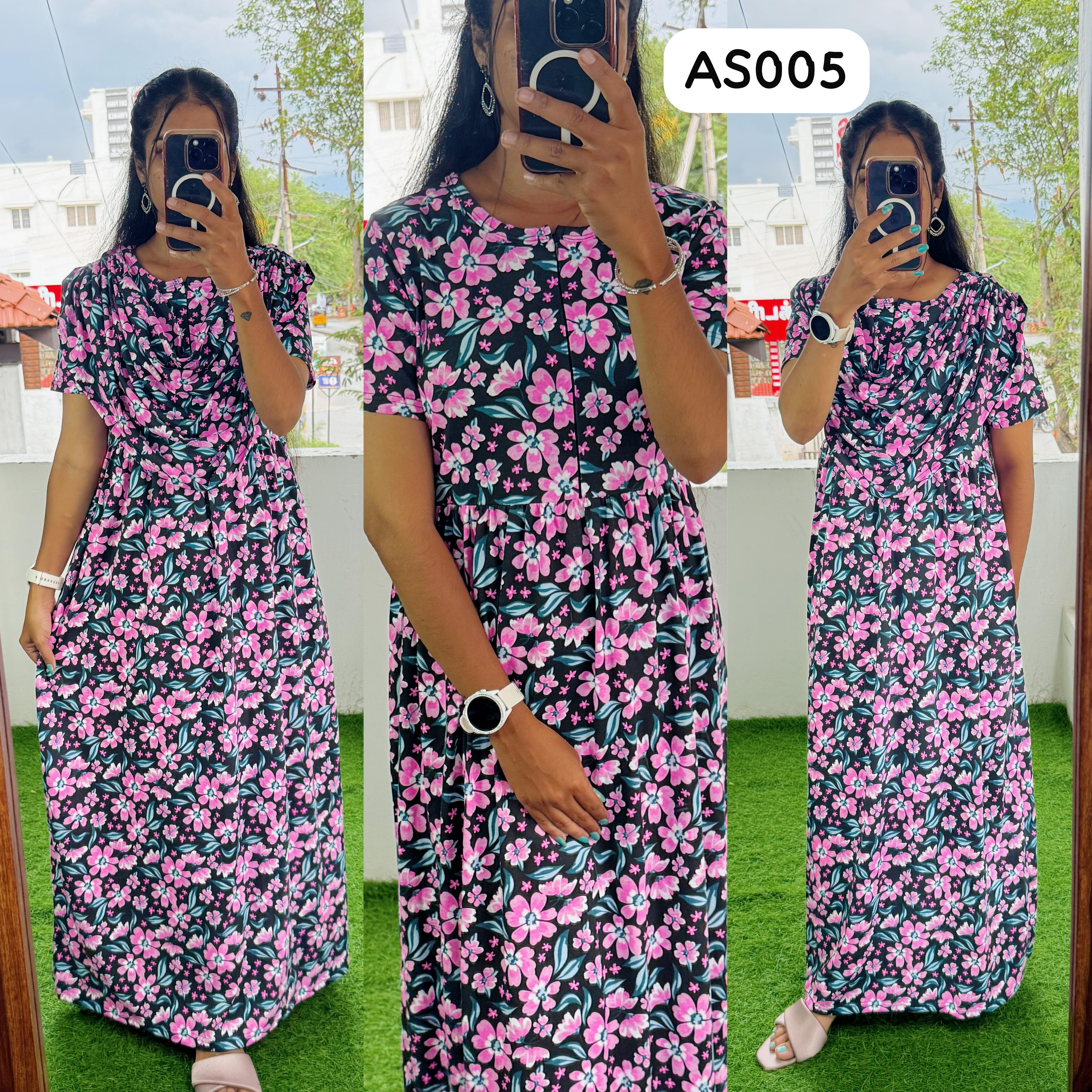 AS005- 2 in 1 Maxi with Detachable Duppatta and Centre Zip