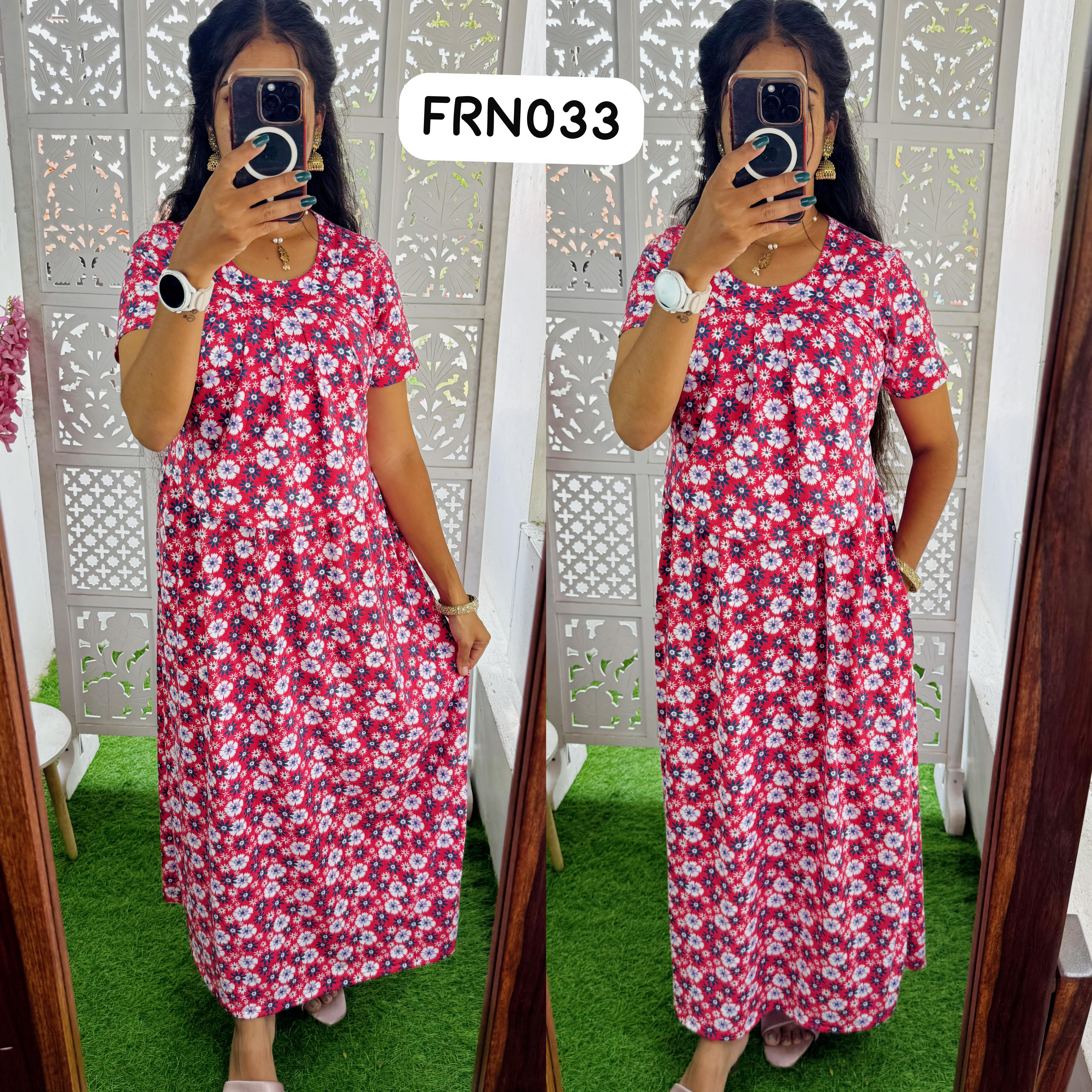 FRN033 Frill Zipless maternity/feeding Loungewear Maxi Pull up Model Buy 3@1200 free ship