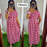 FRN033 Frill Zipless maternity/feeding Loungewear Maxi Pull up Model Buy 3@1200 free ship
