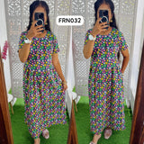 FRN032 Frill Zipless maternity/feeding Loungewear Maxi Pull up Model Buy 3@1200 free ship