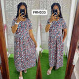 FRN035 Frill Zipless maternity/feeding Loungewear Maxi Pull up Model Buy 3@1200 free ship