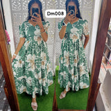 DM008 Feeding/Non Feeding Premium 3 tier Delta crepe Maxi