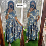 DM007 Feeding/Non Feeding Premium 3 tier Delta crepe Maxi