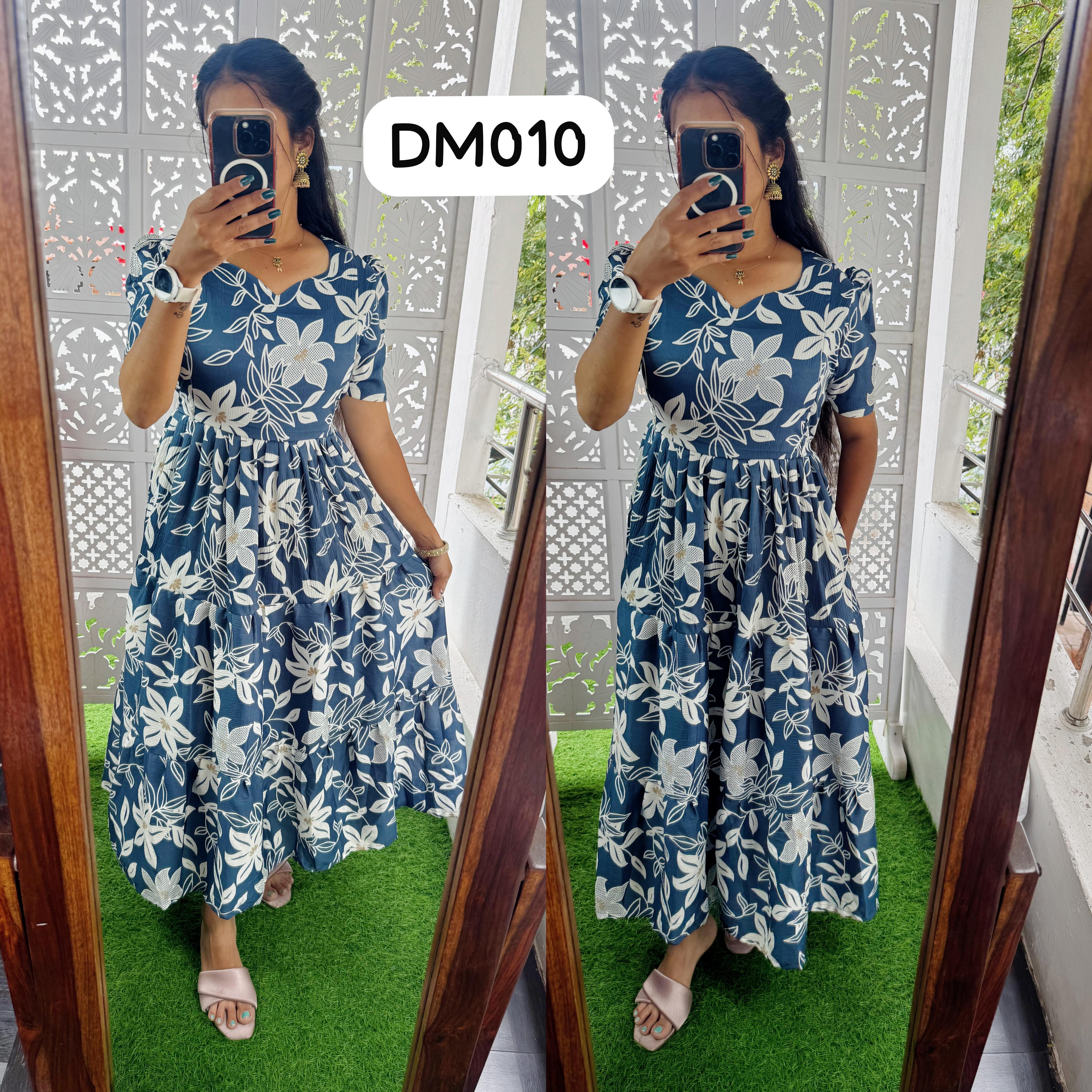 DM010 Feeding/Non Feeding Premium 3 tier Delta crepe Maxi (Copy)