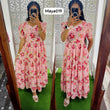 Maya019 Maxi(2nd Launch)-Feeding/Non feeding-Premium Heavy quality Georgette 3-Tier Maxi (With Lining)