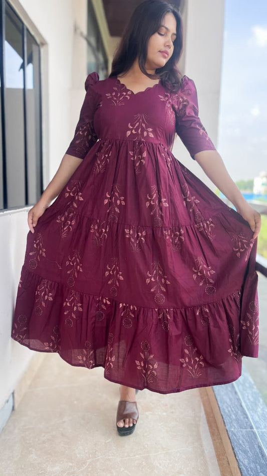 SV001 Feeding/Non Feeding Premium Cotton Maxi ( with cotton Lining )