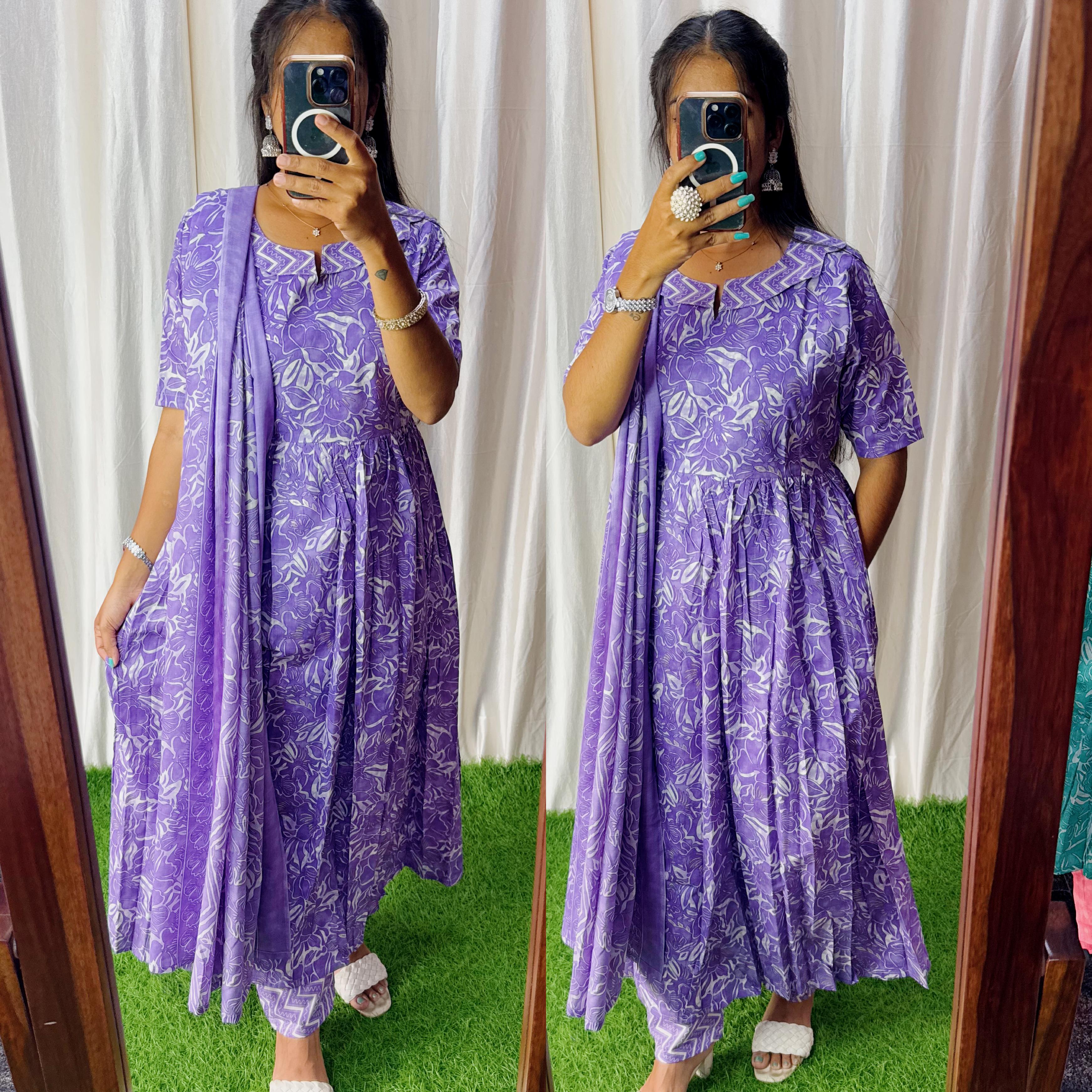 Feeding/Maternity- Pure Cotton Set (Top,Bottom and Duppatta) 001