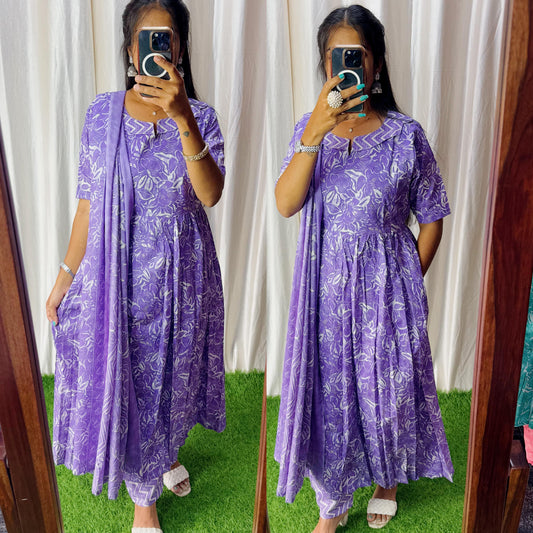 Feeding/Maternity- Pure Cotton Set (Top,Bottom and Duppatta) 001