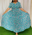 Maya023 Maxi-Feeding/Non feeding-Premium Heavy quality Georgette 3-Tier Maxi (With Lining)